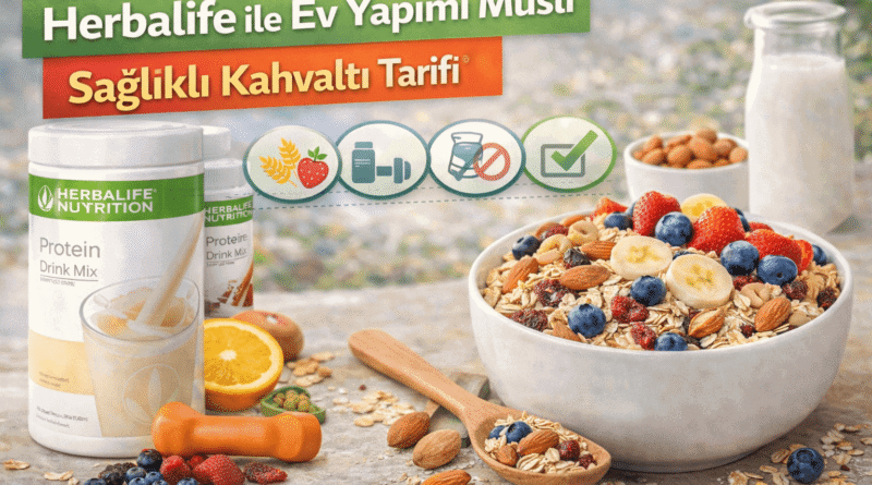 Herbalife ile Ev Yapımı Müsli Sağlıklı Kahvaltı Tarifi