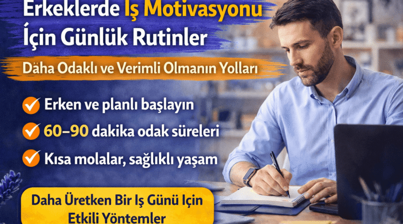 Erkeklerde İş Motivasyonu İçin Günlük Rutinler: Daha Odaklı ve Verimli Olmanın Yolları